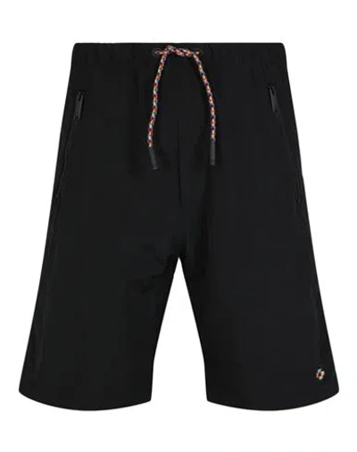 Marcelo Burlon County Of Milan Marcelo Burlon Colorful Cross Nylon Shorts Man Shorts & Bermuda Shorts Black Size M Polyamide