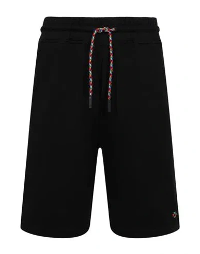 Marcelo Burlon County Of Milan Marcelo Burlon Colorful Cross Shorts Man Shorts & Bermuda Shorts Black Size Xxl Cotton