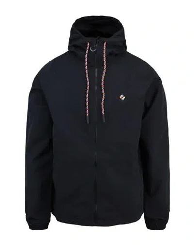 Marcelo Burlon County Of Milan Black Lightweight Windbreaker Jacket In Nero