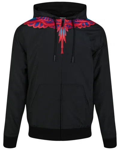 Marcelo Burlon County Of Milan Marcelo Burlon Curves Wings Graphic Hoodie In Black