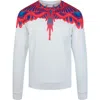 Marcelo Burlon County Of Milan Marcelo Burlon Curves Wings Crewneck Sweatershirt In White