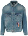 Marcelo Burlon County Of Milan Feathers Vintage Wash Denim Jacket