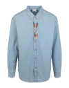 Marcelo Burlon County Of Milan Denim Shirts In Blue