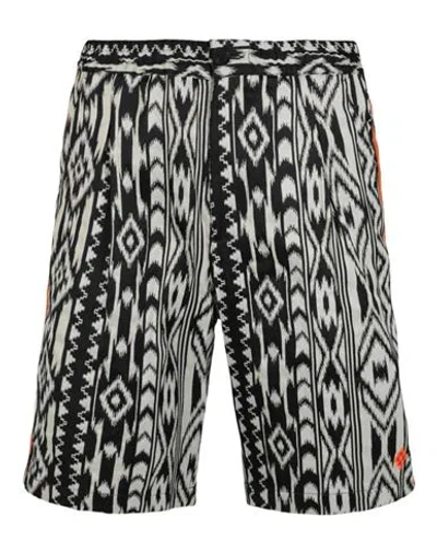 Marcelo Burlon County Of Milan Marcelo Burlon Folk Jacquard Coulisse Shorts Man Shorts & Bermuda Shorts Multicolored Size Xl Polyes In Gray
