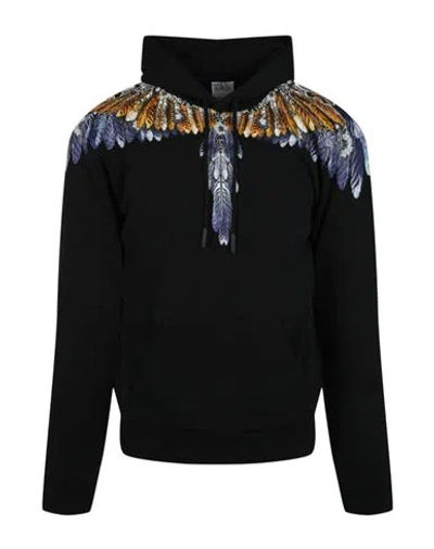 Marcelo Burlon County Of Milan Marcelo Burlon Hawaiian Wings Hoodie Man Sweatshirt Multicolored Size Xl Cotton In Black