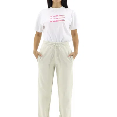 Marcelo Burlon County Of Milan White Cotton He Never Cared T-shirt