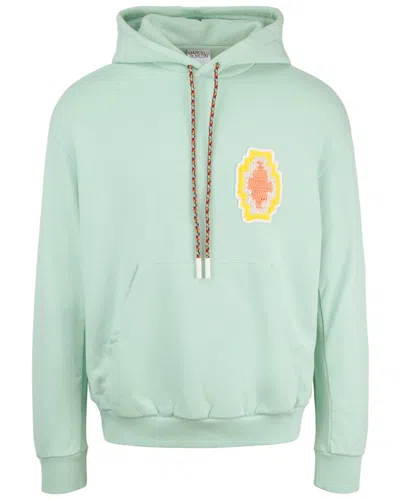 MARCELO BURLON COUNTY OF MILAN MARCELO BURLON MACRAME CROSS PATCH OVER SWEATSHIRT