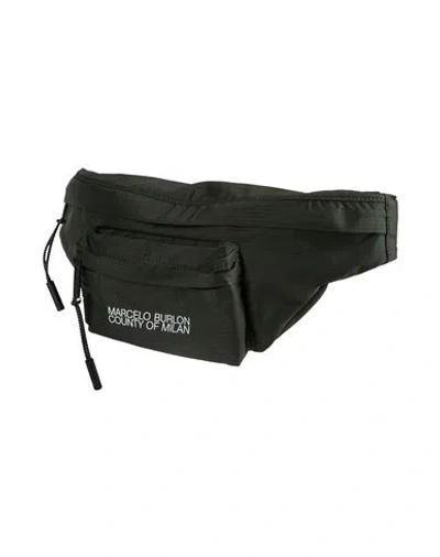 Marcelo Burlon County Of Milan Marcelo Burlon Man Belt Bag Military Green Size - Textile Fibers