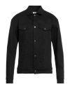 Marcelo Burlon County Of Milan Marcelo Burlon Man Denim Outerwear Black Size S Cotton, Polyester, Elastane In Black