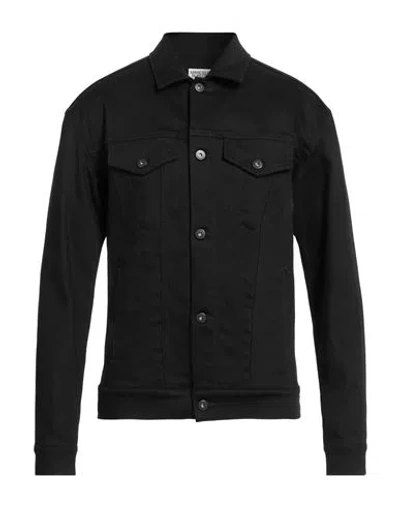 Marcelo Burlon County Of Milan Marcelo Burlon Man Denim Outerwear Black Size S Cotton, Polyester, Elastane