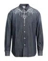 Marcelo Burlon County Of Milan Marcelo Burlon Denim Shirts In Blue