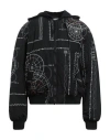 Marcelo Burlon County Of Milan Marcelo Burlon Man Jacket Black Size M Polyamide, Cotton, Elastane In Black