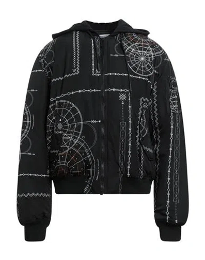 Marcelo Burlon County Of Milan Marcelo Burlon Man Jacket Black Size M Polyamide, Cotton, Elastane