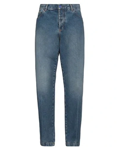 Marcelo Burlon County Of Milan Marcelo Burlon Man Jeans Blue Size 33 Cotton, Polyester