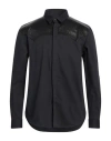 Marcelo Burlon County Of Milan Marcelo Burlon Man Shirt Black Size M Cotton, Calfskin In Black