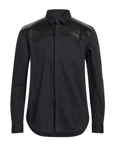 Marcelo Burlon County Of Milan Marcelo Burlon Man Shirt Black Size M Cotton, Calfskin