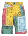 Marcelo Burlon County Of Milan Marcelo Burlon Man Shorts & Bermuda Shorts Yellow Size L Polyamide, Polyester In Yellow