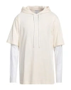 Marcelo Burlon County Of Milan Marcelo Burlon Man Sweatshirt Cream Size M Cotton, Polyester In White