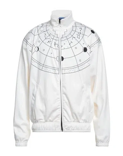 Marcelo Burlon County Of Milan Marcelo Burlon Man Sweatshirt Ivory Size Xs Polyester In White