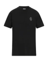 Marcelo Burlon County Of Milan Marcelo Burlon Man T-shirt Black Size S Cotton, Elastane In Black