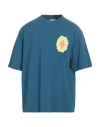 Marcelo Burlon County Of Milan Marcelo Burlon Man T-shirt Deep Jade Size Xs Organic Cotton In Green
