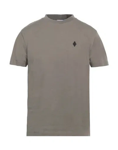 Marcelo Burlon County Of Milan Marcelo Burlon Man T-shirt Grey Size S Organic Cotton, Elastane, Polyester In Gray