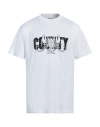 Marcelo Burlon County Of Milan Marcelo Burlon Man T-shirt White Size M Organic Cotton, Elastane, Polyester In White