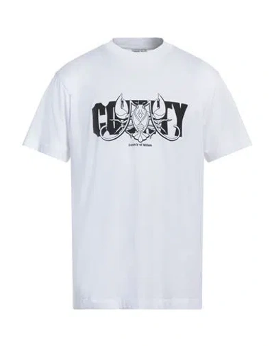 Marcelo Burlon County Of Milan Marcelo Burlon Man T-shirt White Size M Organic Cotton, Elastane, Polyester