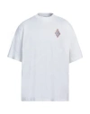 Marcelo Burlon County Of Milan Marcelo Burlon Man T-shirt White Size M Organic Cotton, Elastane, Polyester In White
