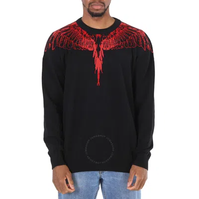 Marcelo Burlon County Of Milan Marcelo Burlon Men's Black Red Icon Wings Sweater