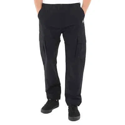 Pre-owned Marcelo Burlon County Of Milan Marcelo Burlon Men's Black White Cross Logo Cargo Pants