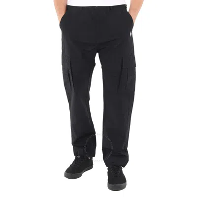MARCELO BURLON COUNTY OF MILAN MARCELO BURLON MEN'S BLACK WHITE CROSS LOGO CARGO PANTS