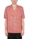 Marcelo Burlon County Of Milan Marcelo Burlon Paisley Hawaii Shirt In Orange