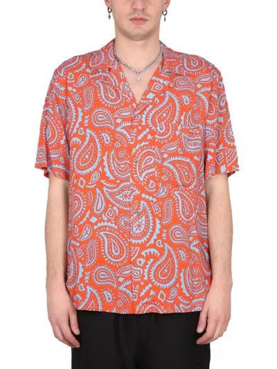 Marcelo Burlon County Of Milan Marcelo Burlon Paisley Hawaii Shirt In Red