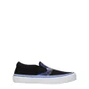 Marcelo Burlon County Of Milan Black Fabric Slip-on Loafer In Black