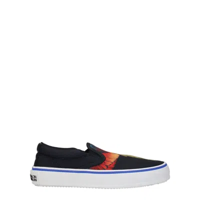 MARCELO BURLON COUNTY OF MILAN MARCELO BURLON SLIP ON UOMO TESSUTO NERO/MULTICOLORE