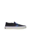 Marcelo Burlon County Of Milan Black Fabric Slip-on Loafer In Black