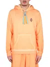 Marcelo Burlon County Of Milan Marcelo Burlon Sunset Cross Regular Sweatshirt In Orange