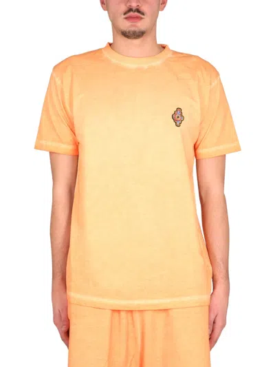 Marcelo Burlon County Of Milan Marcelo Burlon Sunset Cross Regular T-shirt In Orange