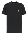 Marcelo Burlon County Of Milan Cross Embroidery Crew Neck T-shirt In Black