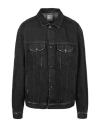 MARCELO BURLON COUNTY OF MILAN MARCELO BURLON TEMPERA CROSS STONE SLIM JACKET MAN DENIM OUTERWEAR BLACK SIZE XL COTTON