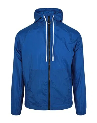 Marcelo Burlon County Of Milan Marcelo Burlon Tempera Cross Windbreaker Man Jacket Blue Size Xl Polyamide