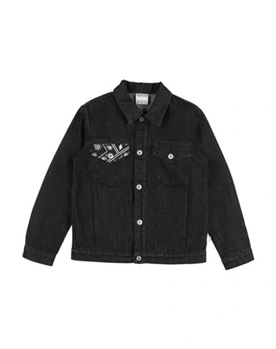 Marcelo Burlon County Of Milan Babies' Marcelo Burlon Toddler Boy Denim Outerwear Black Size 6 Cotton