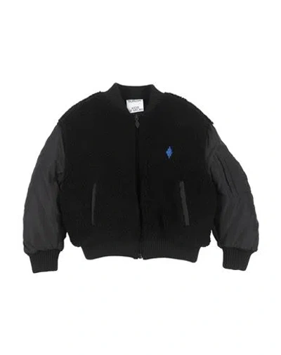 Marcelo Burlon County Of Milan Babies' Marcelo Burlon Toddler Boy Jacket Black Size 6 Acrylic, Polyester, Wool, Polyamide