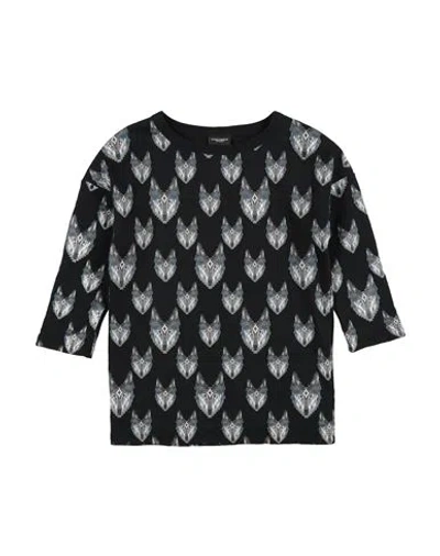 Marcelo Burlon County Of Milan Babies' Marcelo Burlon Toddler Girl Sweatshirt Black Size 6 Cotton, Polyester