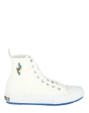 Marcelo Burlon County Of Milan Marcelo Burlon Vulcanized High-top Sneakers Man Sneakers White Size 9 Cotton In White