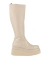 Marcelo Burlon County Of Milan Marcelo Burlon Woman Boot Beige Size 8 Leather