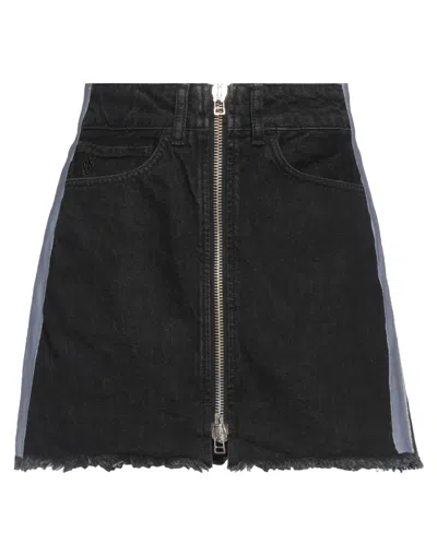 Marcelo Burlon County Of Milan Cross Tape Denim Skirt In Black