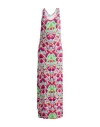 Marcelo Burlon County Of Milan Marcelo Burlon Woman Maxi Dress Fuchsia Size S Modal, Elastane In Pink