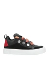 Marcelo Burlon County Of Milan Marcelo Burlon Woman Sneakers Black Size 7 Leather